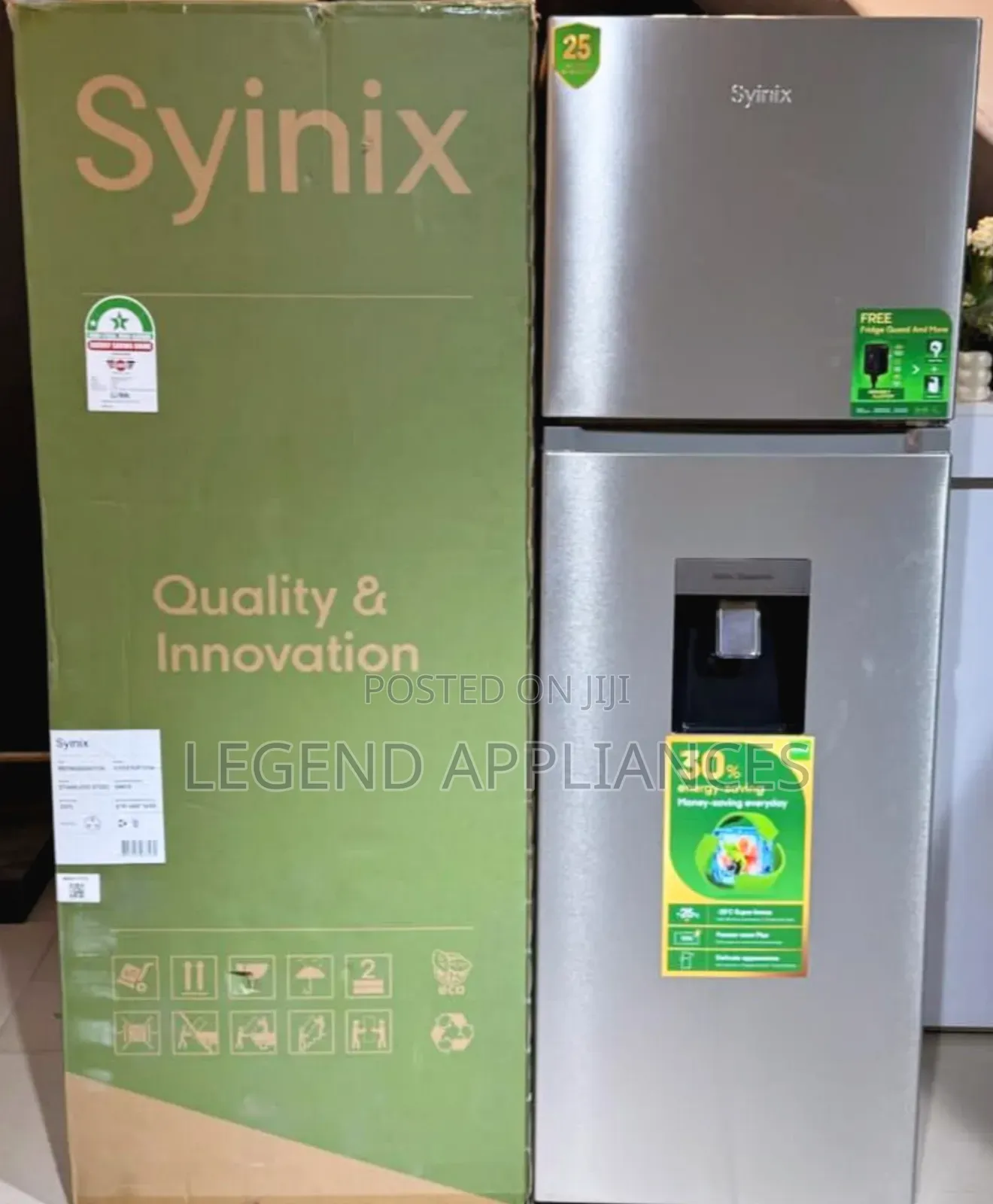 Syinix 210 Litres Fridge With Dispenser