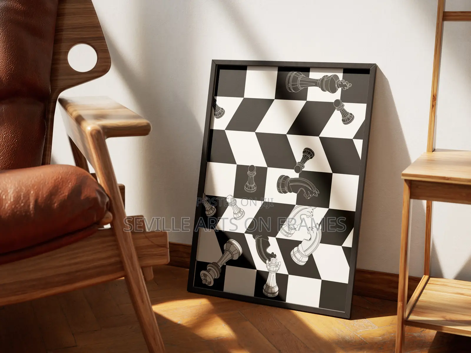 Canvas Arts on Frames_Chess on 3 Dimensions.