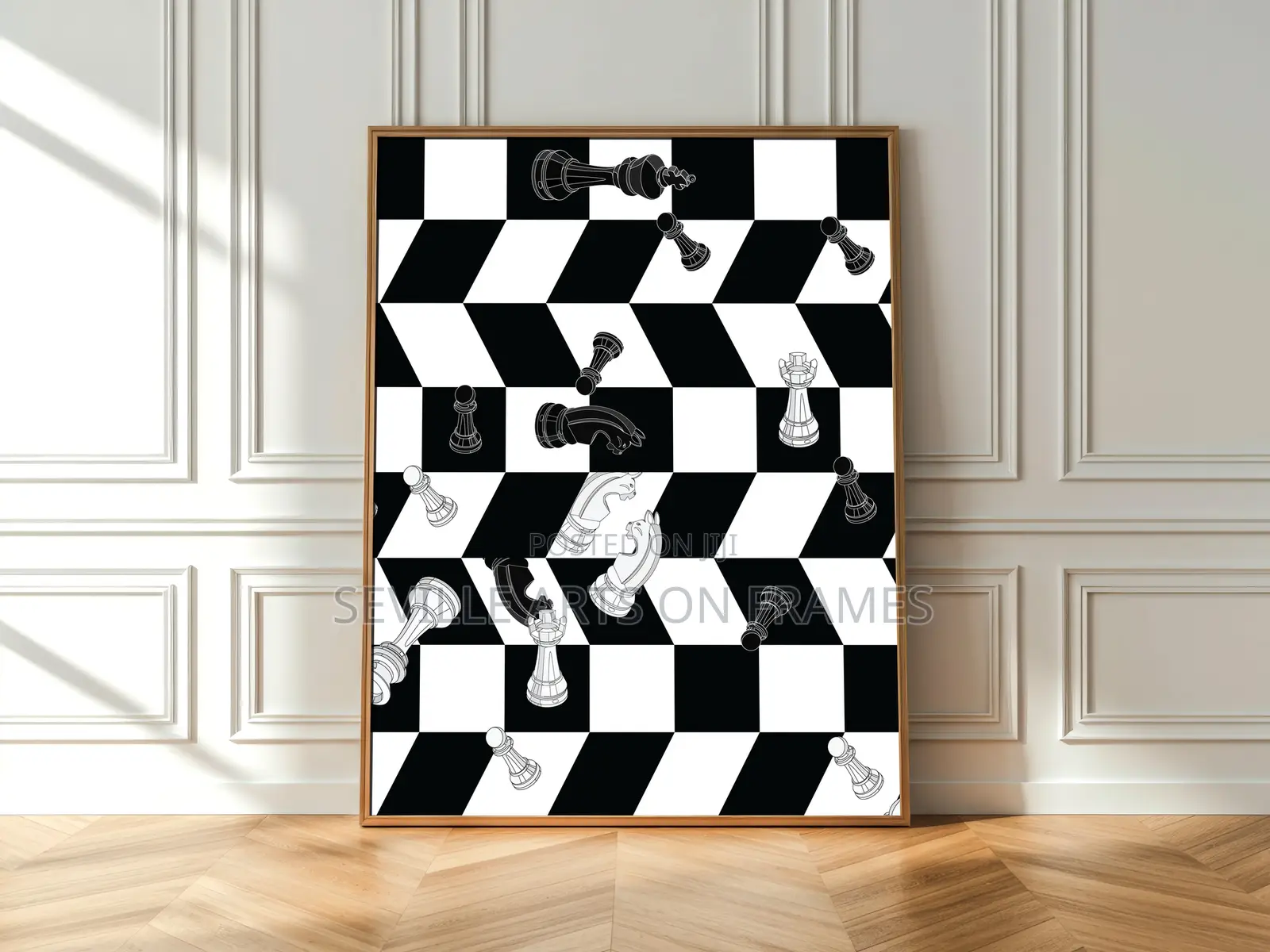 Canvas Arts on Frames_Chess on 3 Dimensions.