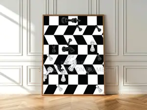 Canvas Arts on Frames_Chess on 3 Dimensions.