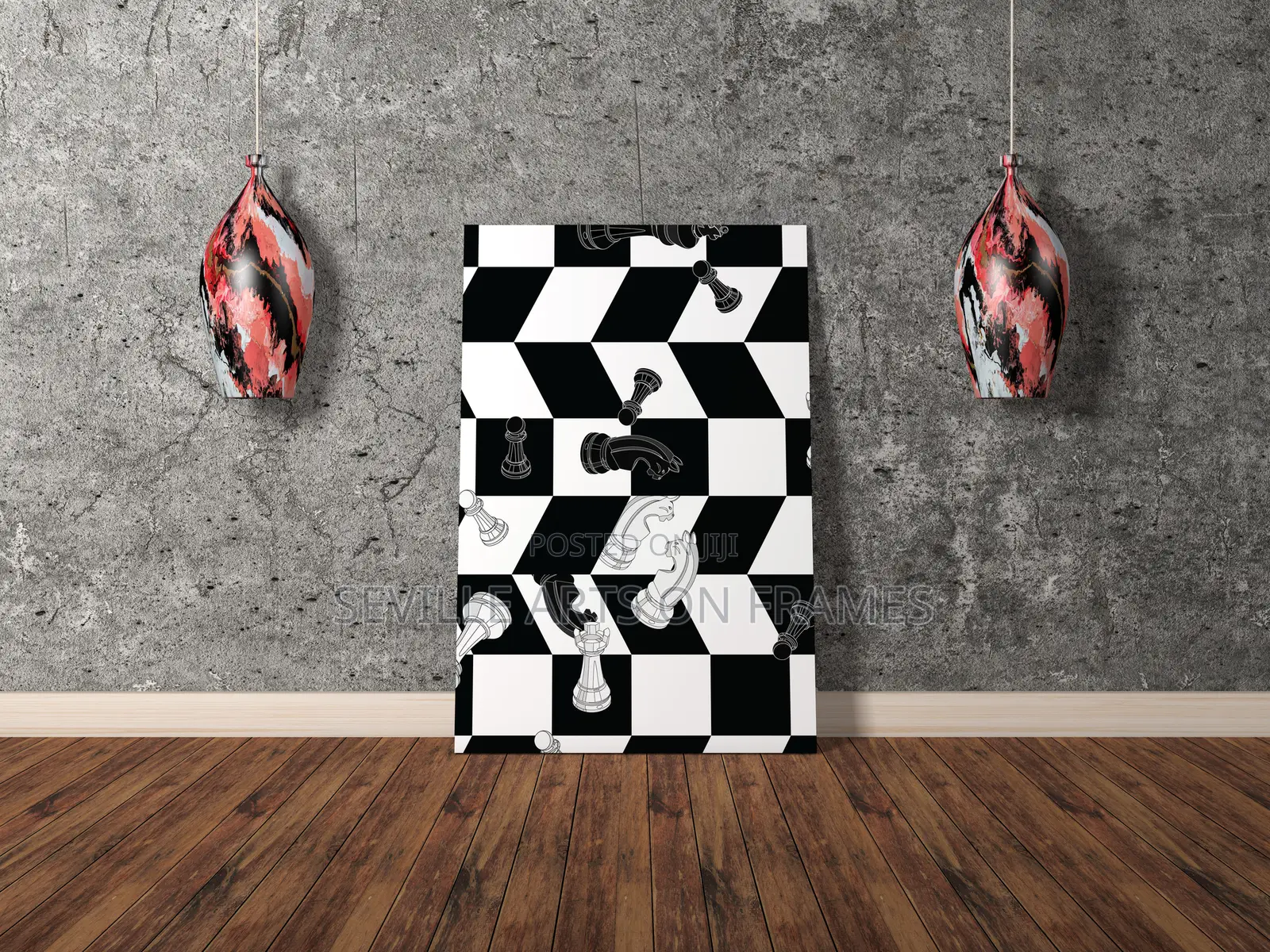 Canvas Arts on Frames_Chess on 3 Dimensions.
