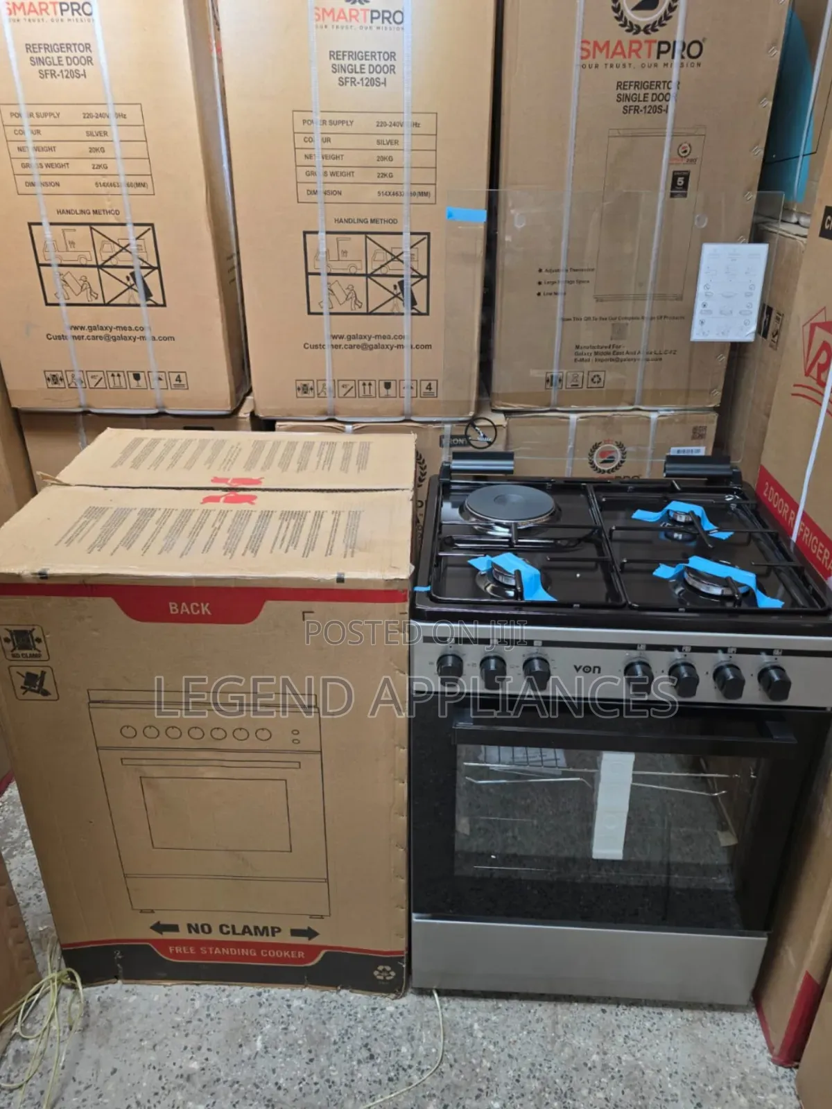 Von Cooker 60 by 55 3 Burners+1 Hotplate Cooker