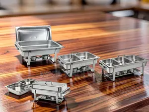 Professional Catering 11L Stainless Steel Triple Chafing Dish