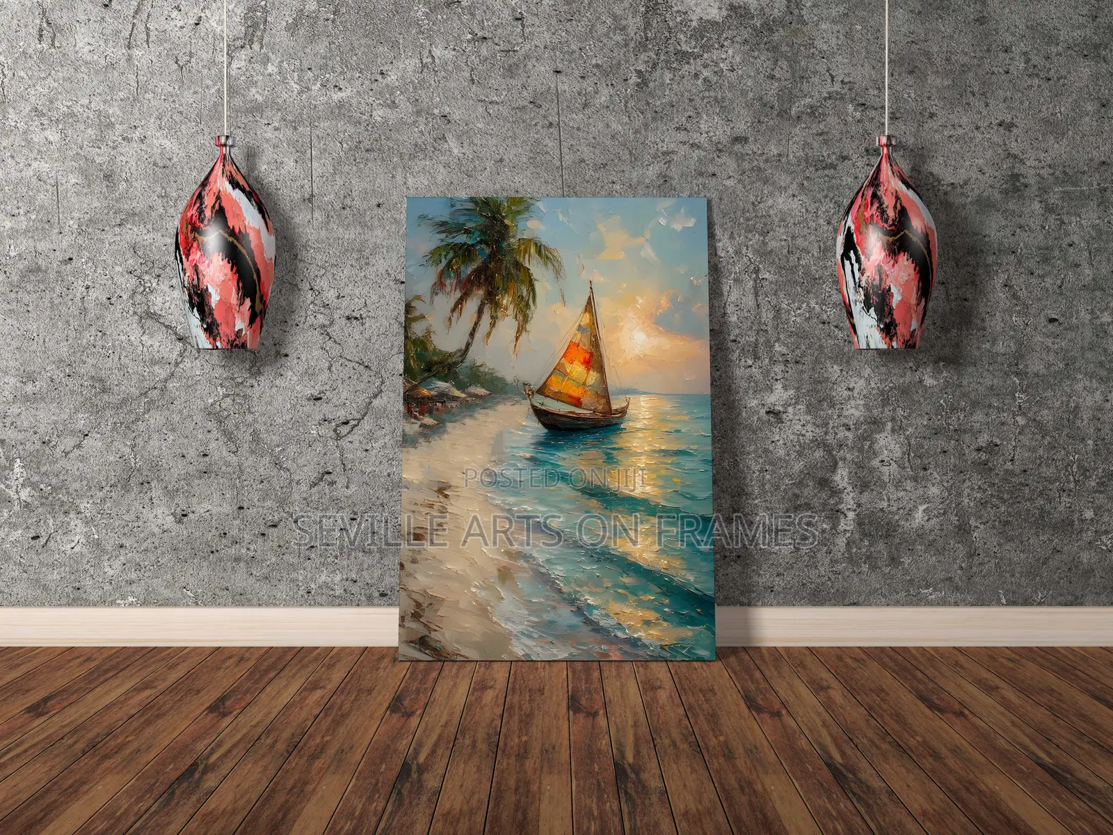Canvas Arts on Frames_ "Pwani Mombasani"