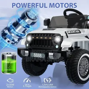 **Kids' 4x4 Heavy Duty 12V Electric Ride-on SUV Jeep – White **