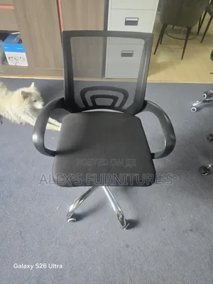Midback With Metallic Office Base /Adjustable Office Chairs