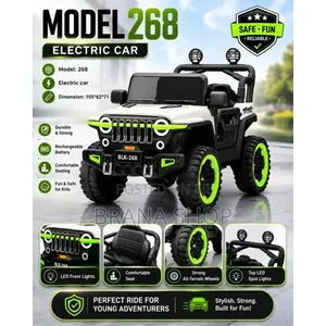 **12V Electric Ride-on Jeep for Kids – USB, Bluetooth, Remote Control