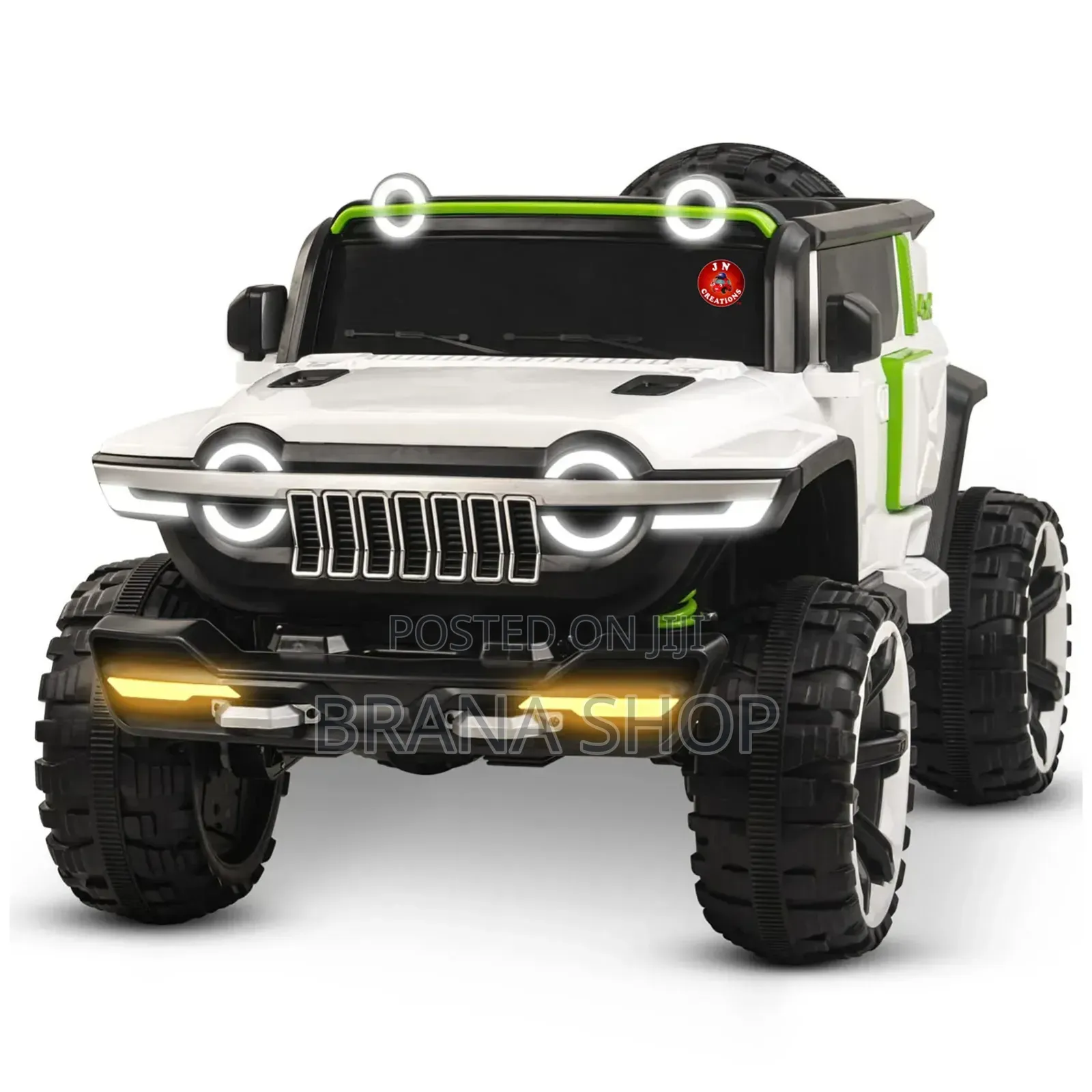 **White 2-Seater Electric Kids Truck – 24V Ride-on Vehicle With Remote