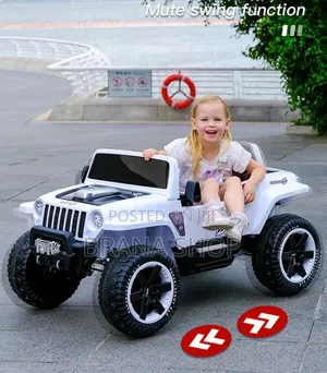 Kids 12V Ride-on Jeep – Bluetooth, USB, MP3 Remote Control – White