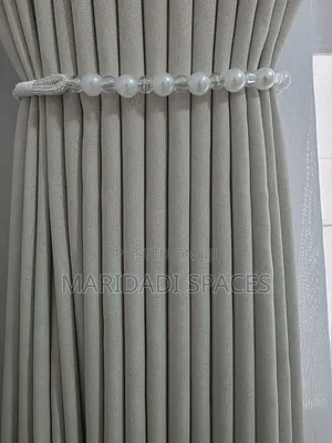 Heavy Cream and Beige Curtains for Living Room