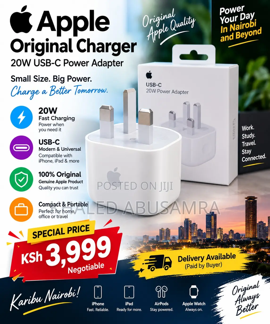 Original Apple 20 Watt Type C Power Adapter