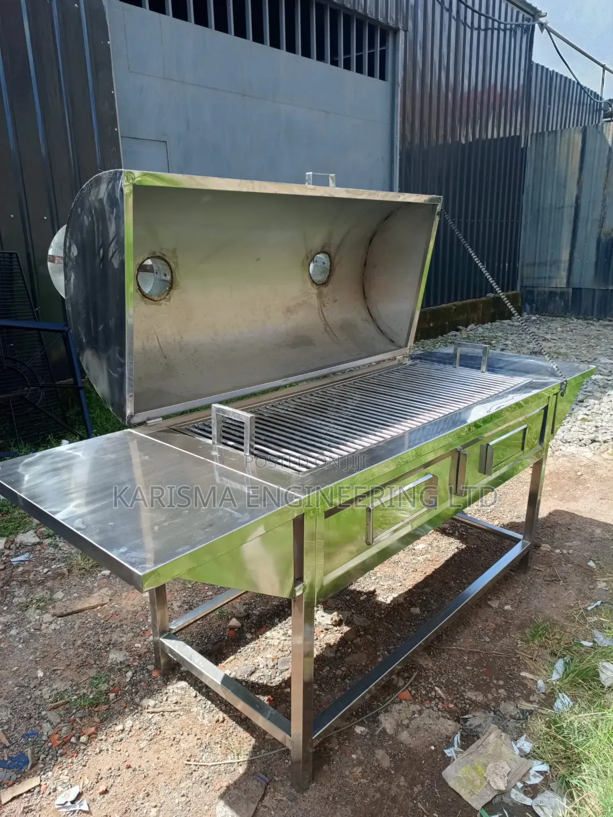 Stainless Steel Multi-Tier Shelving Unit,