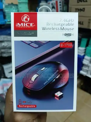 iMICE E-1700 2.4GHz Rechargeable Wireless Mouse - Black