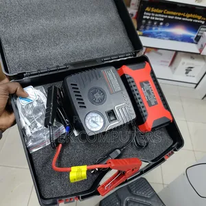 Portable Car Jump Starter Kit and Air Compressor for Road Trips