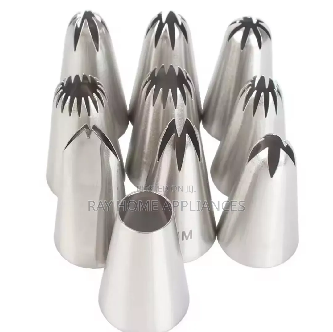 Cake Icing Noozles Plus Gun Stainless Steel Noozles With Plastic Gun