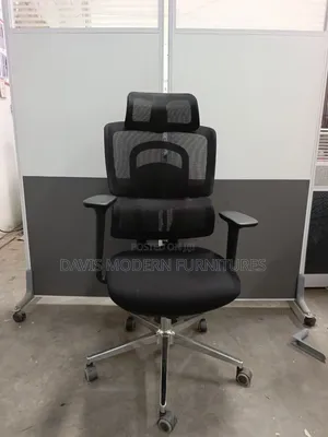 Black Mesh Chair With Double Back Support