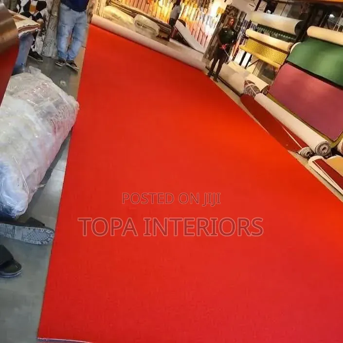 Red Carpets Floor Wall to Wall Carpeting Installation