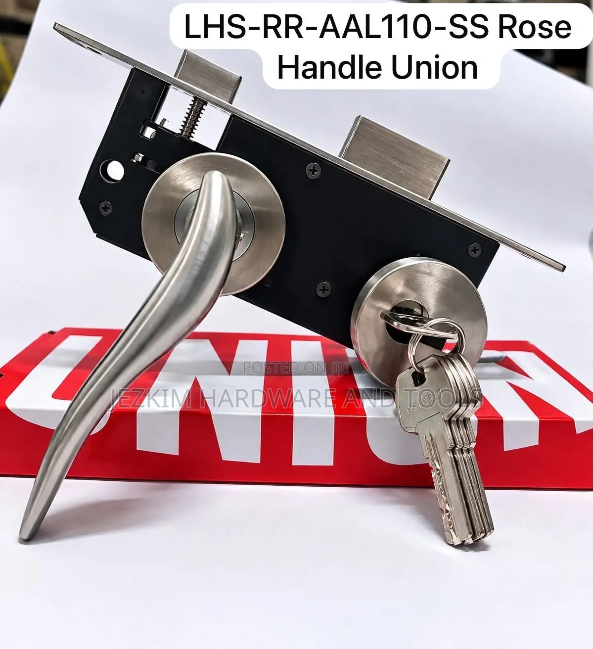 Steel Door Lock With Rose Handle (Union)