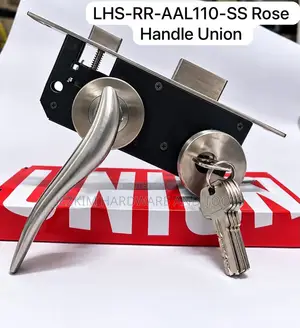 Steel Door Lock With Rose Handle (Union)