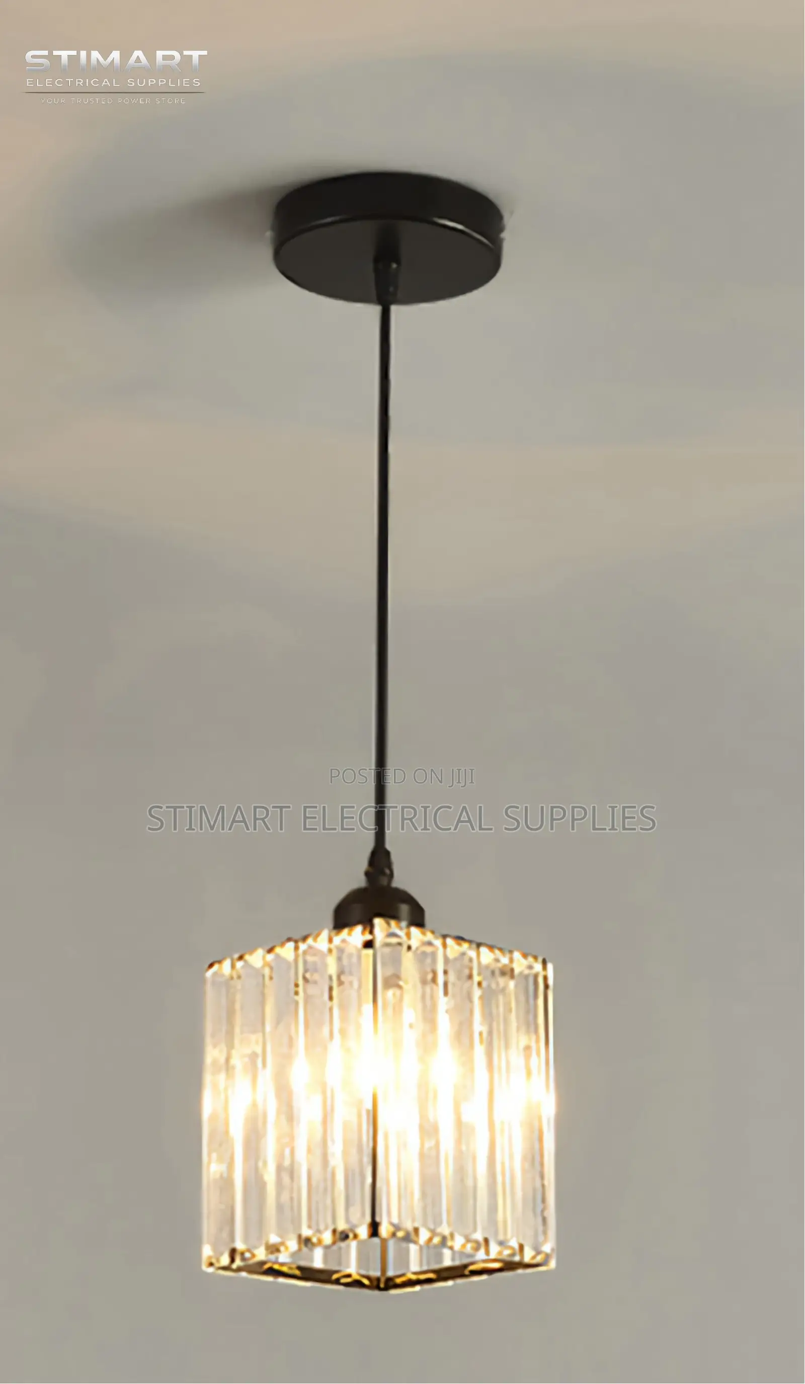 Modern Cube Crystal Glass Pendant Light