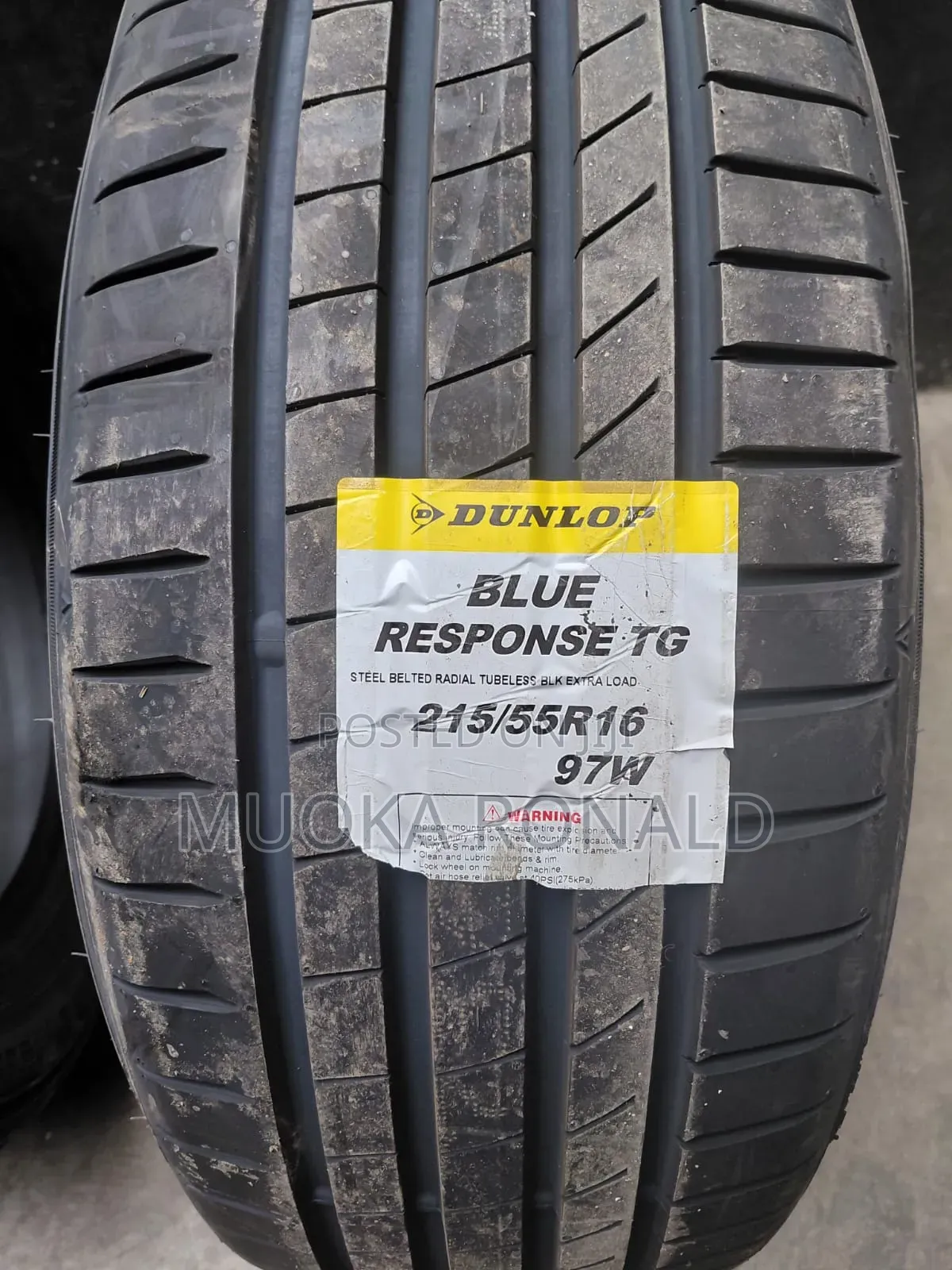 215/55r16 Dunlop Tyre (Blue Response TG