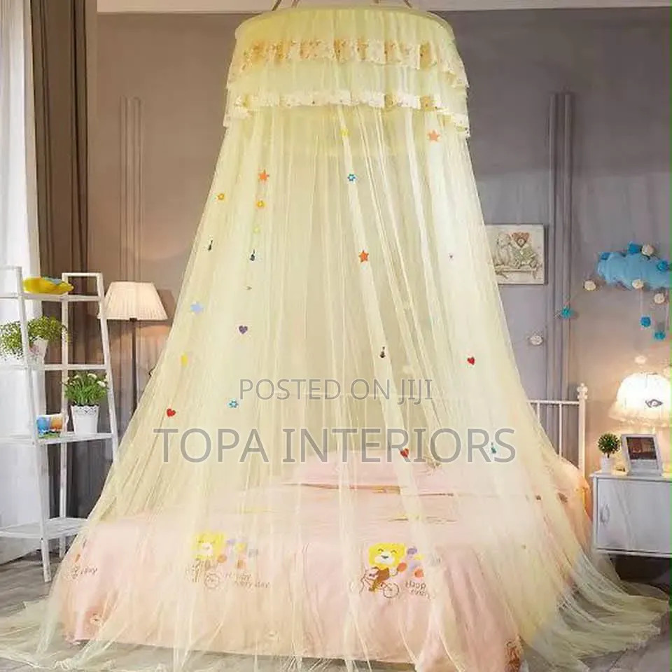 4x6 Cream Round Bed Mosquito Net