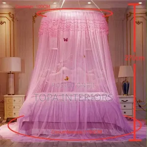 4x6 Cream Round Bed Mosquito Net