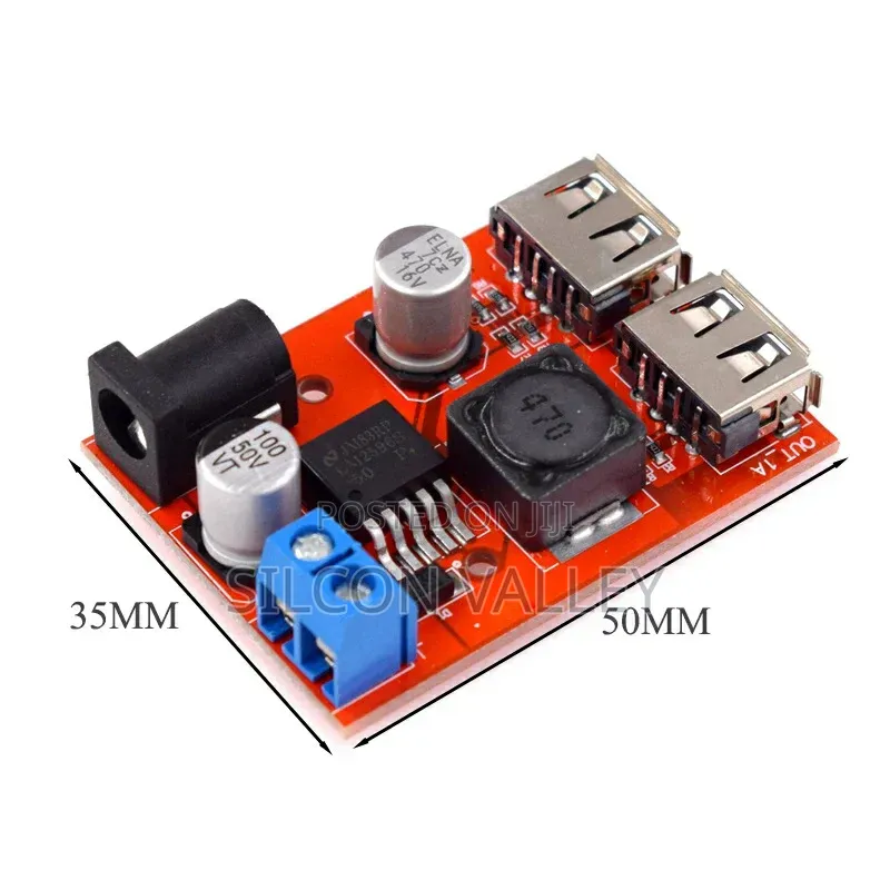 LM2596 Dual USB DC-DC 9v-36v to 5v 3A Step Down Buck Converter
