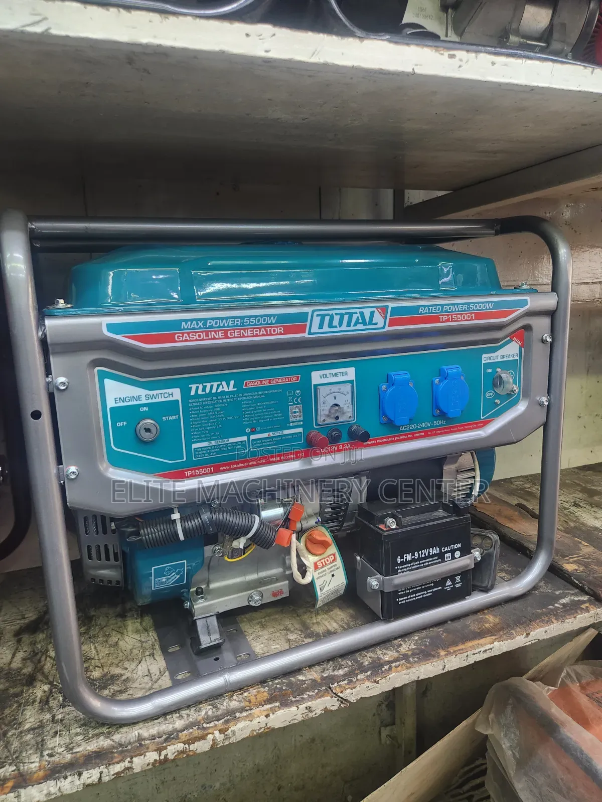 Total 5.5kW Gasoline Generator (Model TP155001) 7.5 KVA