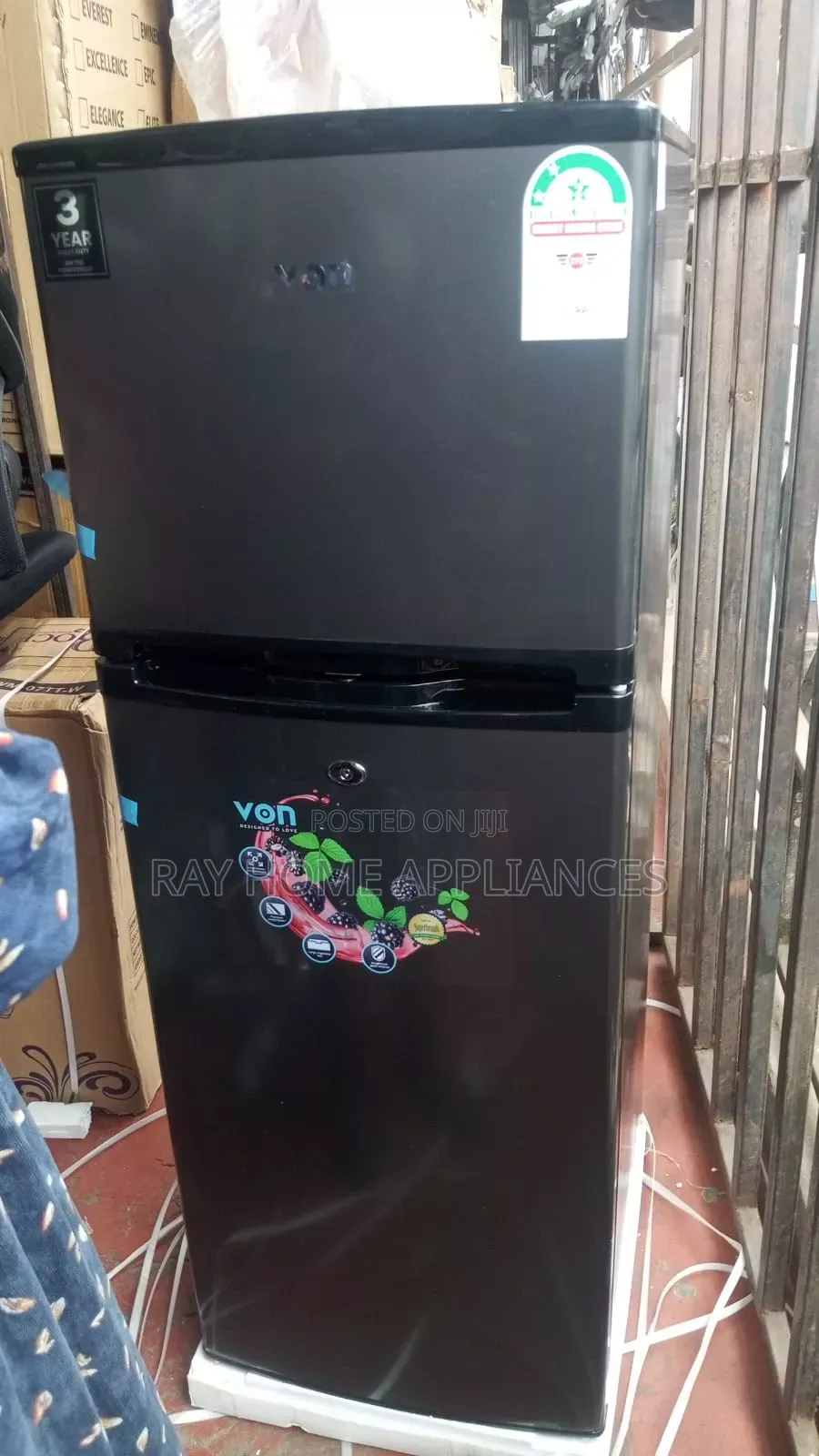 Von Direct Cool 181litres Double Door Refrigerator