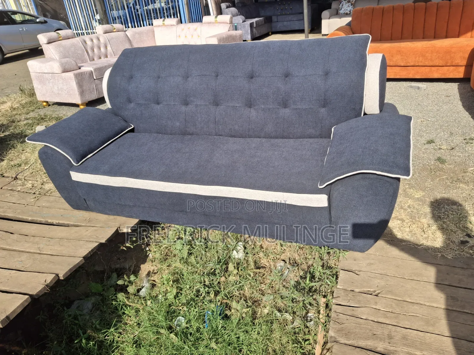 3-2 Seater Orange Sofa