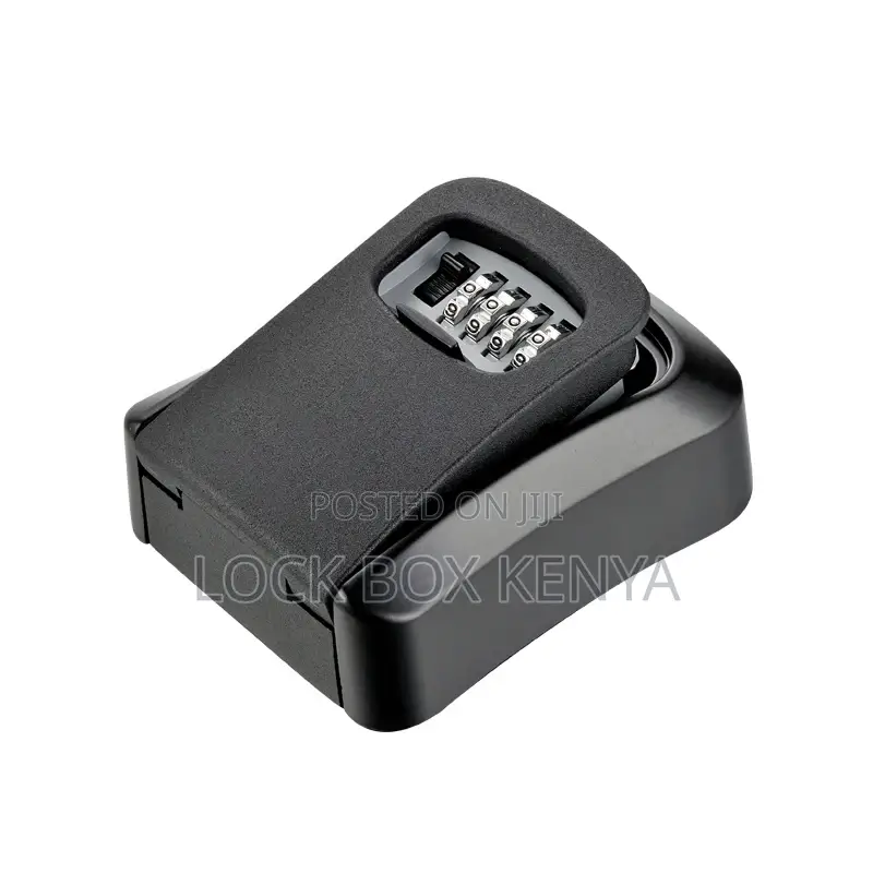 Metallic Key Lock Box :: 4 Dial Password Key Lock Box - Black