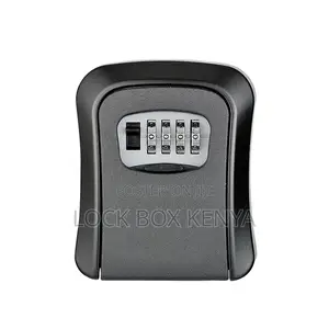 Metallic Key Lock Box :: 4 Dial Password Key Lock Box - Black