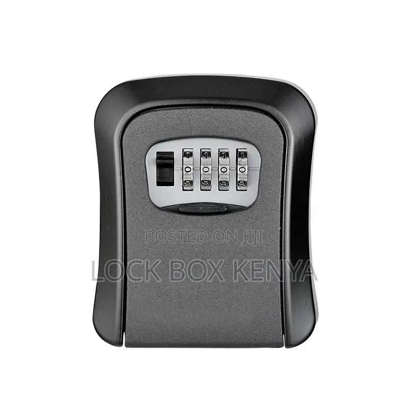 Metallic Key Lock Box :: 4 Dial Password Key Lock Box - Black