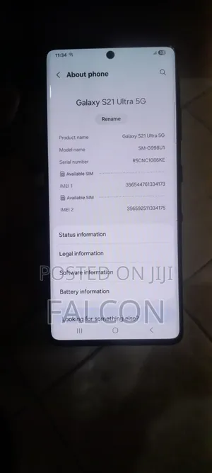 Samsung Galaxy S21 Ultra 5G 128 GB Black