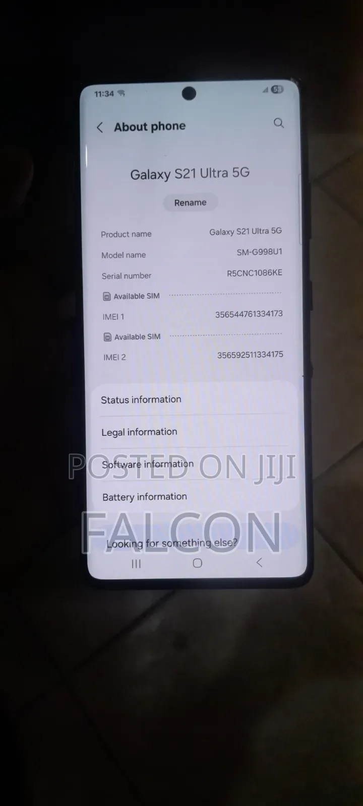 Samsung Galaxy S21 Ultra 5G 128 GB Black