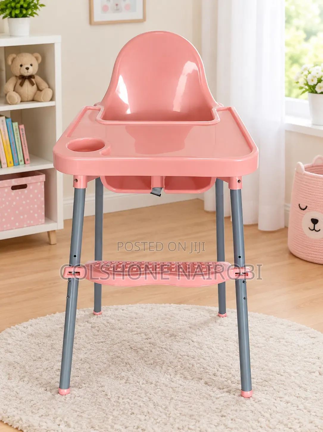 Baby High Chair With Feeding Tray and Footrest