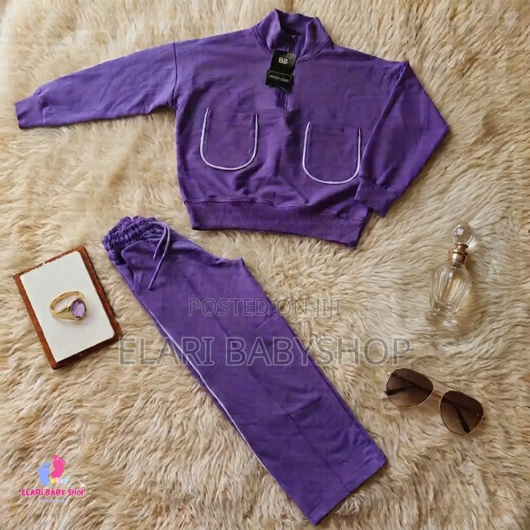 Purple 2-Piece Tracksuit Set