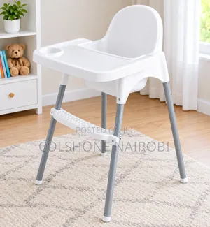 Baby High Chair With Footrest Feeding Tray