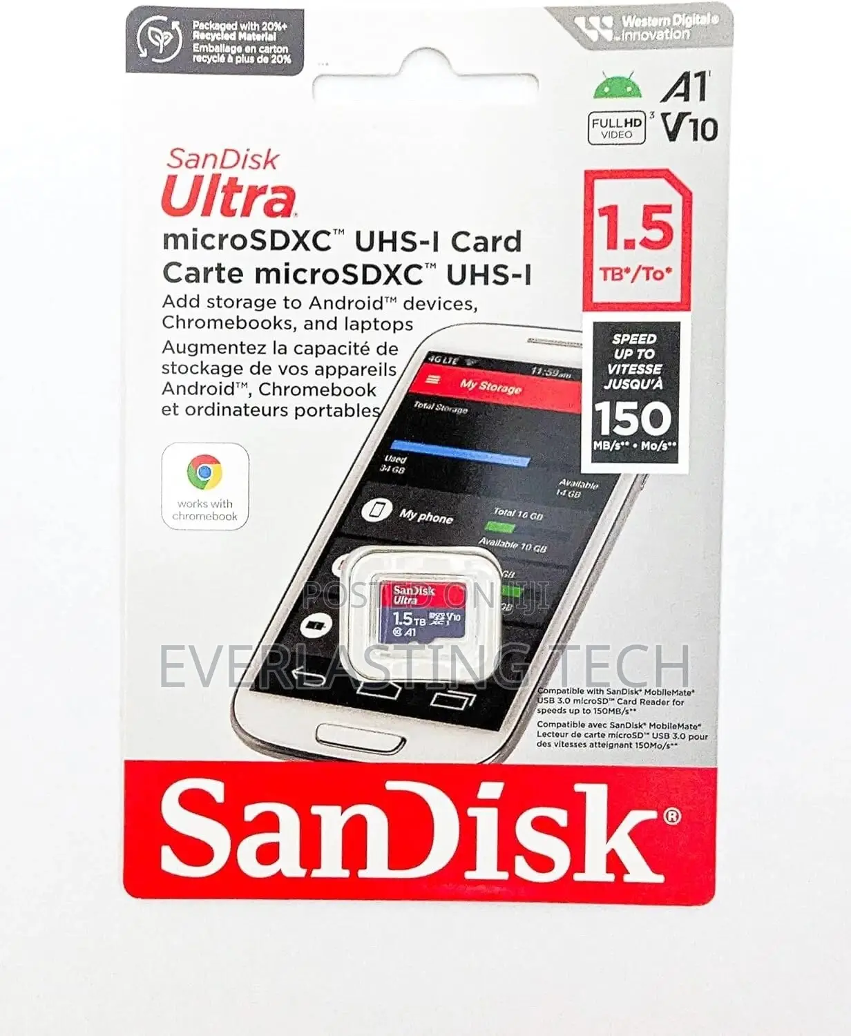 SanDisk Ultra 1.5TB microSDXC Up to 150mb/S Read