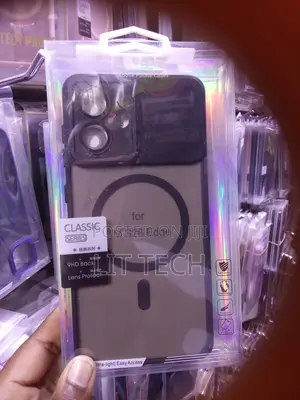 Galaxy S26 Edge Translucent Magnetic Matte Black Case With Lense Cover