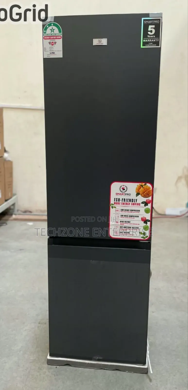 Smart Pro 230l No Frost Double Door Fridge With Bottom Load Freezer ,