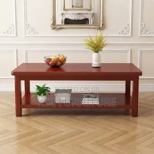 Coffee Table; Executive Modern Mahogany Reception Coffee Table