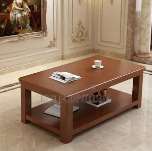 Coffee Table; Executive Modern Mahogany Reception Coffee Table