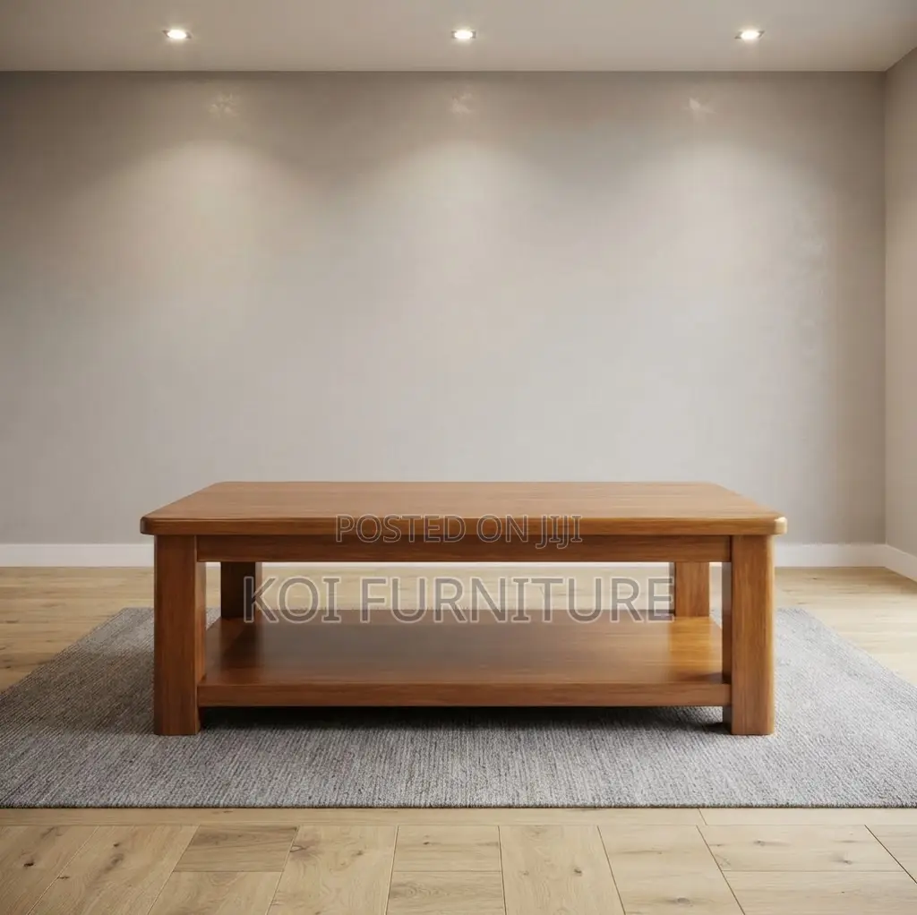 Coffee Table; Executive Modern Mahogany Reception Coffee Table