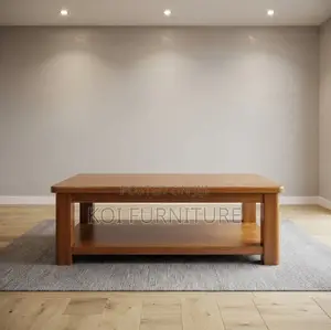 Coffee Table; Executive Modern Mahogany Reception Coffee Table