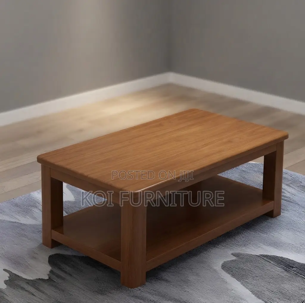 Coffee Table; Executive Modern Mahogany Reception Coffee Table