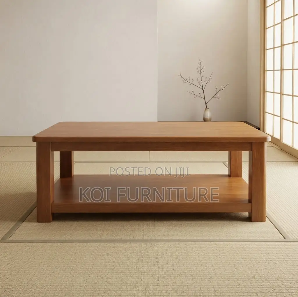 Coffee Table; Executive Modern Mahogany Reception Coffee Table