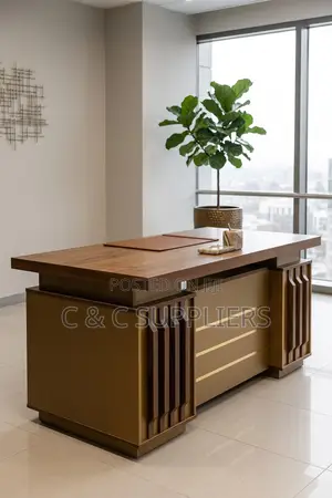 Executive Modern Brown Study Desk-140cm