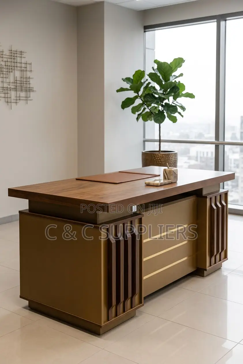 Executive Modern Brown Study Desk-140cm